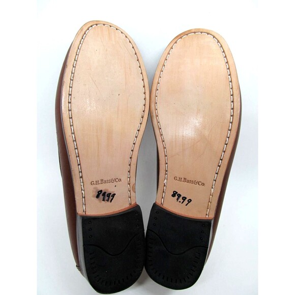 G.H. Bass & Co. Jackie Brown Leather Tassel Loafers Size 7 - Picture 14 of 15